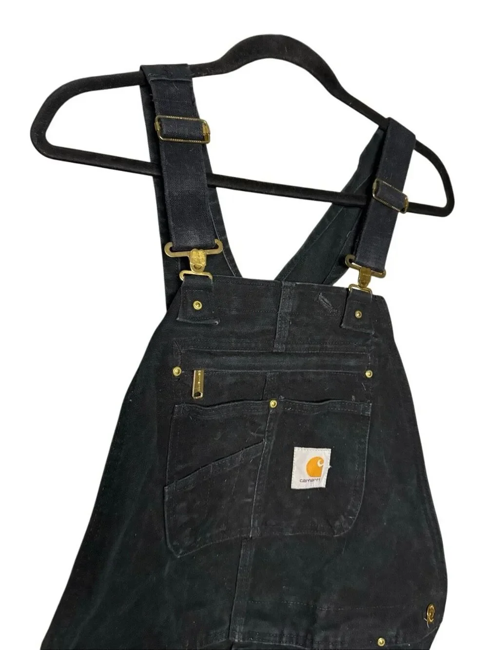 Carhartt Iconic R01 Duck Bib Overall Black Size 36X34